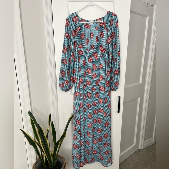 Boho Peasant Prairie Chic Dress 💙❤️ - Picture 5 of 8